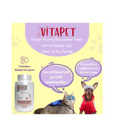 V TAPET Move+g Glucosamine Tablet (Joint and Muscle Support for Cats and Dogs) - Buy Online on GoSupps.com