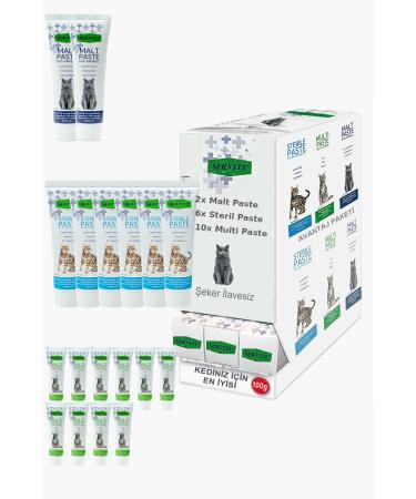 Sernely Cat Malt Advantageous Package (Multi Paste 10x100gr Sterile Paste 6x100gr Malt Paste 2x100gr)-910