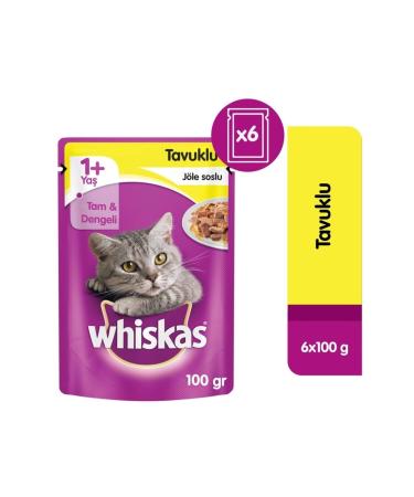 Whiskas Whiskas Pouch Wet Food 100gr Chicken X6