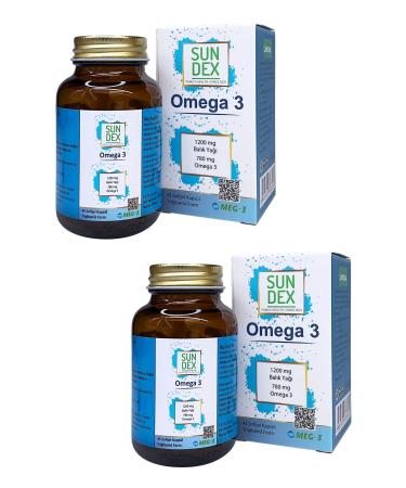 Sun Dex Family Health Since 2021 2 Pack Omega 3 1200 mg 45 Softgel Capsules