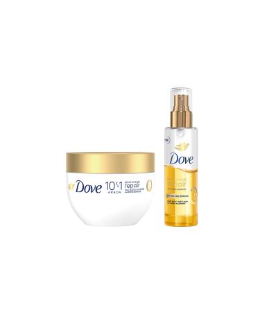 Dove 10 in 1 Hair Care Mask Bond Intense Repair 265 ml + Dual Phase Hair Serum 80 ml - Buy Online on GoSupps.com