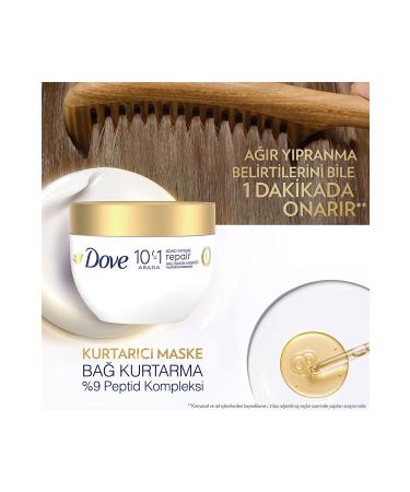 Dove 10 in 1 Hair Care Mask Bond Intense Repair 265 ml + Dual Phase Hair Serum 80 ml - Buy Online on GoSupps.com