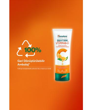 Himalaya Since 1930 Vitamin C Brightening Orange Facial Cleanser 100ml All Skin Types Paraben/SLS/SLES Free - Buy Online on GoSupps.com