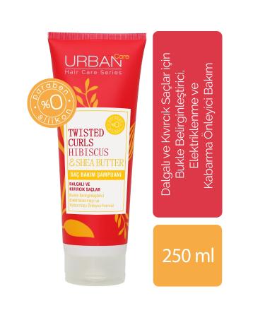 Urban Care Twisted Curls Hibiscus & Shea Butter Shampoo for Curly Hair 250ml