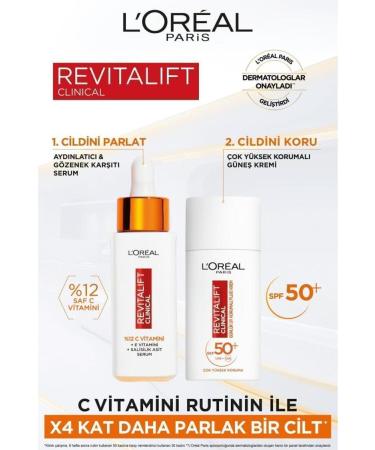L'Oreal Paris Revitalift Clinical Spf 50+ Daily High UV Protection Face Sunscreen 50ml + Blue Gel Eyeliner - Buy Online on GoSupps.com