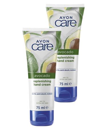 Avon Care Avocado Essence Hand Cream for Dry Skin 75 Ml. Duo Set