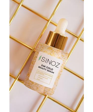 Sinoz 24k Gold Particle Hyaluronic Acid Anti-Wrinkle Collagen Skin Care Serum 30 ml - Buy Online on GoSupps.com