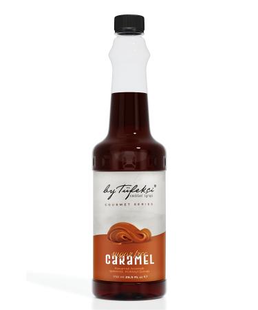 By T fek i Gourmet Series Caramel Flavored Sugar-Free Cocktail Cake and Coffee Syrup 750 ml Natural Aroma