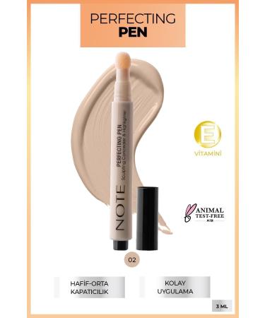 Note Cosmetics Perfecting Pen Brightening Effect Under Eye Concealer - 02 Warm Rose