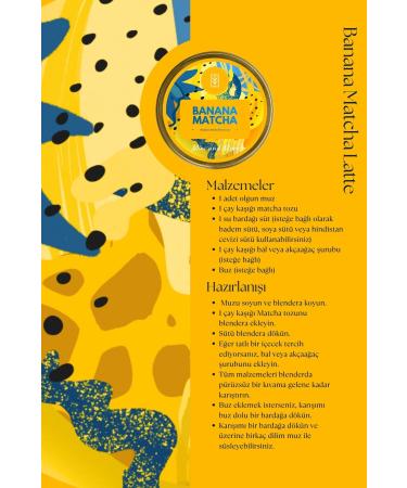 Mim and More Banana Matcha - Banana Flavored Matcha 25 gr - Buy Online on GoSupps.com