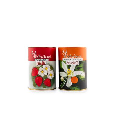 pilatesannesi 2 in 1 Set Strawberry and Probiotic Orange Detox Tea