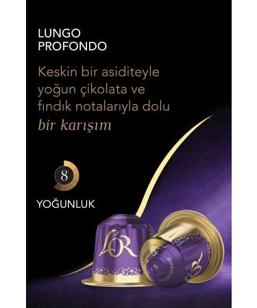 L'OR Lungo Profondo Intensity 8 Nespresso Compatible Capsule Coffee Opportunity Package 10 Pieces X 5 Packs - Buy Online on GoSupps.com