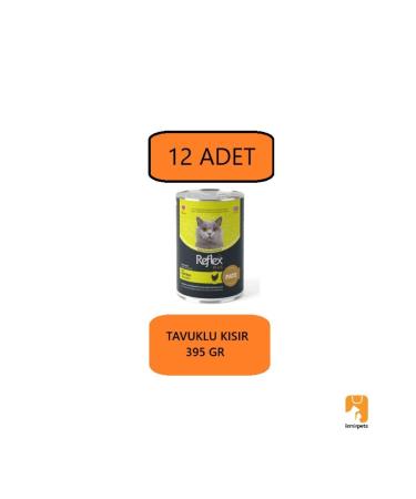 Reflex Plus Pate Chicken Sterilized Wet Canned Cat Food 395 Gr x 12 PIECES