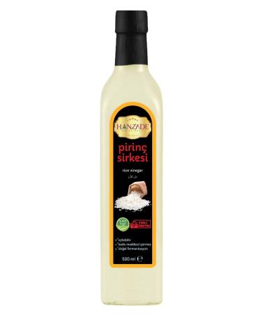 Hanzade Herbal Rice Vinegar 500 ml Natural Fermented Drinkable Additive-Free Glass Bottle Rice Vinegar (PE-325490)