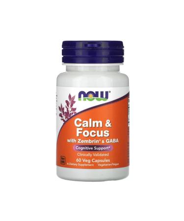 Now Foods Calm & Focus With Zembrin & GABA 60 Veg Capsules