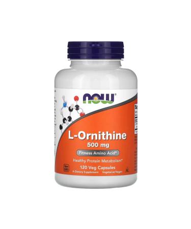 Now Foods L-Ornithine 500 mg 120 Veg Capsules