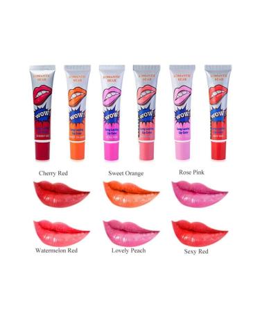 WOW Permanent Peelable Lipstick 6 Pieces