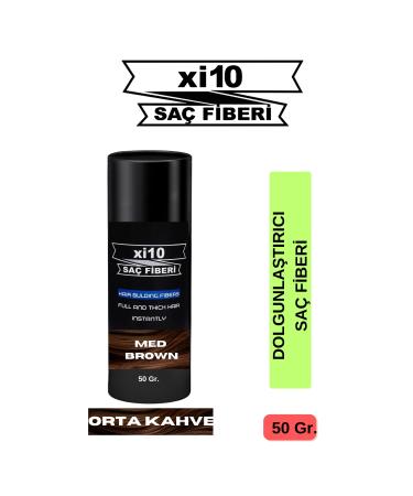 xi10 Hair Thickening Medium Brown Hair Powder 50 Gr. Hair Fiber Topik