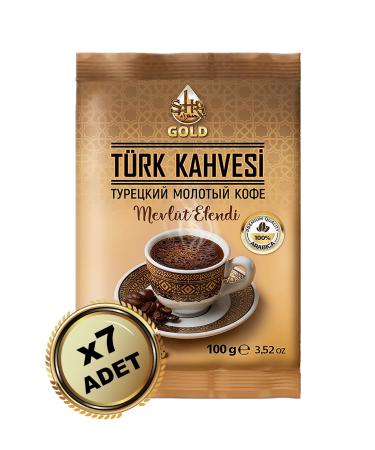SAHRA GOLD Mevl t Efendi Turkish Coffee X7 Pieces 100 grams