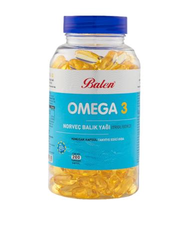 Balen 3 Box Omega 3 Norwegian Fish Oil (triglyceride) 1380 X 200 Softgel Omega3 - Buy Online on GoSupps.com