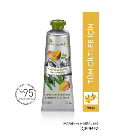 Yves Rocher Moisturizing Hand Cream- Revitalizing Mango Coriander- 30ml-27714