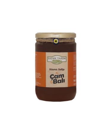 Sad k Tar m Strained Secretion Pine Honey 850 Gr Glass Jar with Safety Security Band 850g
