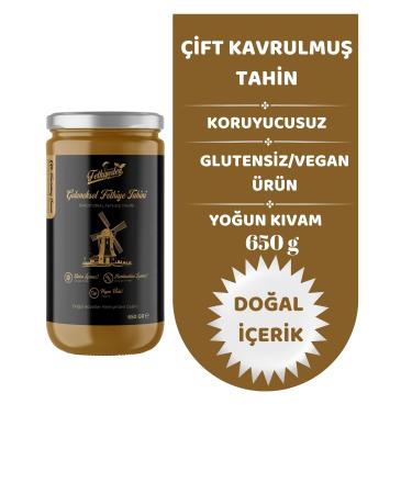 HAND MADE From Fethiye Natural Additive-Free Traditional Double Roasted Fethiye Tahini 650gr