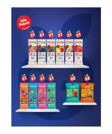 Mixmey Family Pack 14 Pieces Healthy Snack with Mixmey and Jelly