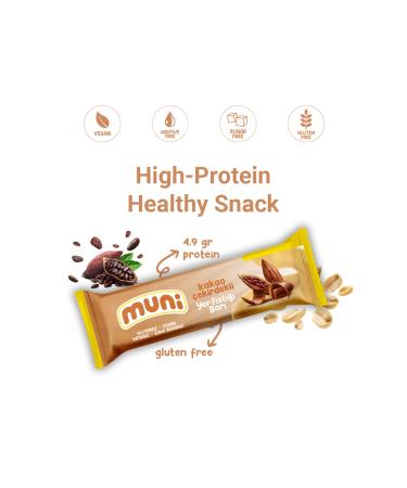 muni Cocoa Bean Peanut Bar 40g x 12 pieces - Buy Online on GoSupps.com