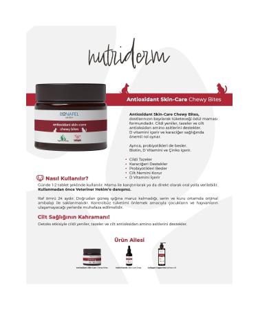 Bonafel Skin and Fur Health Chewable Tablet for Cats and Dogs 100 gr (50 TABLETS) - Collagen Omega 3-6 - Buy Online on GoSupps.com