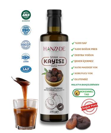 Hanzade Herbal Black Apricot Extract 270 Gr x 3 Pieces Does Not Contain Sugar and Glucose - Buy Online on GoSupps.com