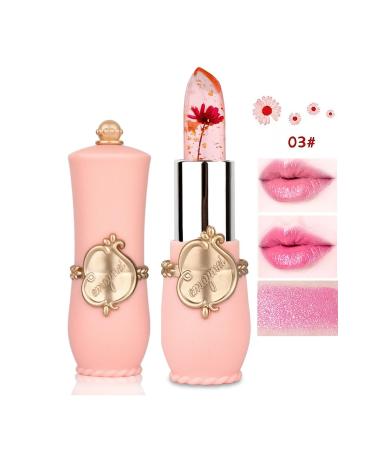 vipcheap No3 Floral Lipstick Long Lasting Lip Balm Moisturizing Effective Lip Gloss Lipstick