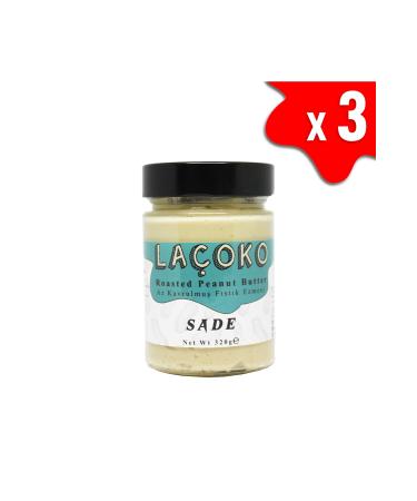 LA OKO 960 Grams Sugar-Free Additive-Free Gluten-Free Vegan Natural Lightly Roasted (Raw) Peanut Butter
