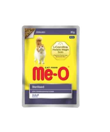 me-o Meo Chicken Sterilized Cat Pouch Food 80 Gr X 12 Pieces