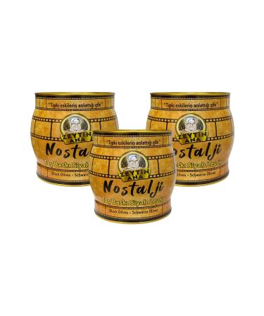 MOTHER OLIVE 3 Pieces 2 Kg Nostalgia Stone Pressed Black Olives