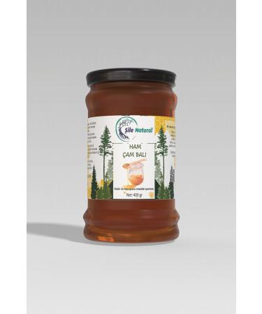 ile Natural Pine Honey Glass Jar 400 gr - 0 Natural Raw Pine Honey
