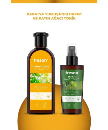 Tresan Chamomile Shampoo 300 ml - Tresan Rosehip Extract Hair Tonic for All Hair Types 125 ml.