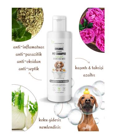 Greenwich Zero Point of Beauty Shedding Cat Dog Shampoo Flea Tick Parasite Remover Itch Reliever Organic 400ml
