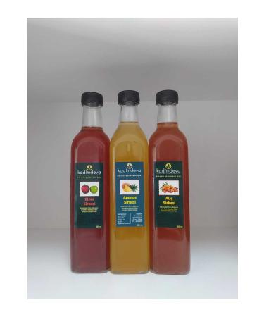 Kadimdeva Hawthorn Vinegar (500 ml) & Pineapple Vinegar (500 ml) & Pineapple Vinegar Natural Fermentation Hand Made Method