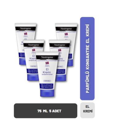 Neutrogena Norwegian Formula Concentrated Perfumed Hand Cream 75 ml X 5 Pcs
