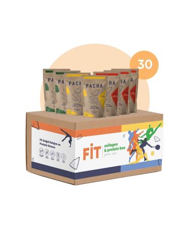 PACHA | Natural Collagen and Protein Chips | Fit Protein and Collagen Box | 30 Pack
