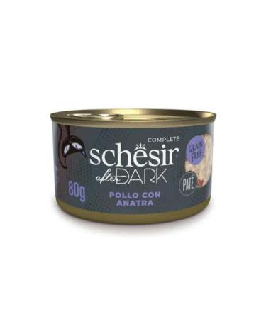 Schesir After Dark Pate Chicken and Duck Adult Cat Canned Food 80 gr