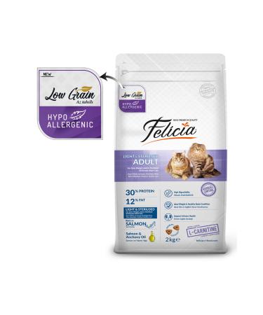 Felicia Salmon Light & Sterilized Cat Food 2 Kg - Buy Online on GoSupps.com