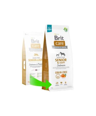 Brit Care Senior Light Grain-Free Salmon Senior Diet Dog Food 12 Kg