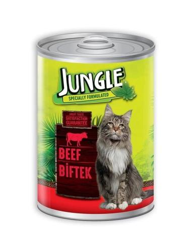 Jungle Cat Wet Food with Steak and Gel 100 gr 20 Pcs