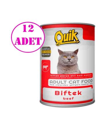 Quik Steak Cat Canned Food 415 gr 12 Pieces