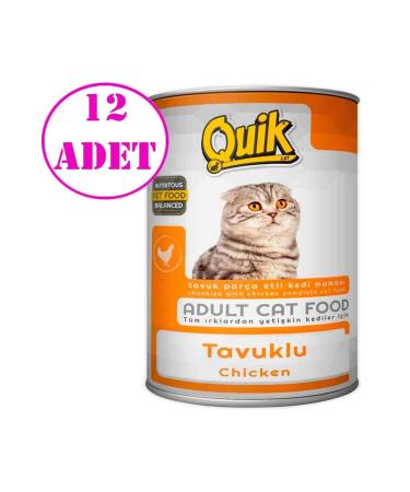 Quik Cat Canned Chicken 415 gr 12 Pieces