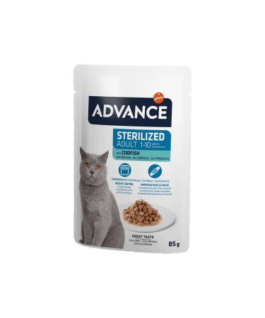 Advance Cat Sterilized Codfish Wet Pouch 85 gr X 6 Pieces 394117