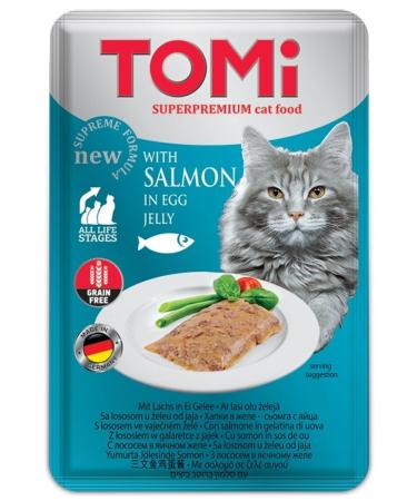 Tomi Cat Salmon and Egg Grain Free Pouch Food 100gr (pate) 524130