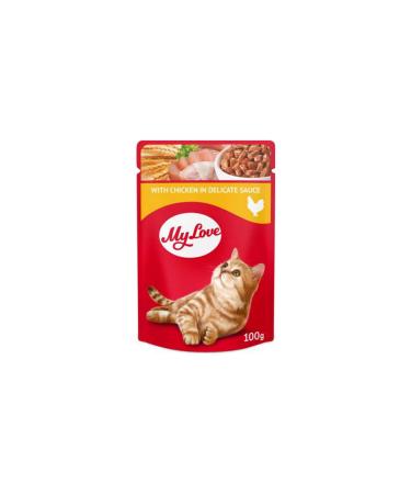 mylove My Love Chicken Meat Pouch Cat Food in Sauce 100 Gr 476123